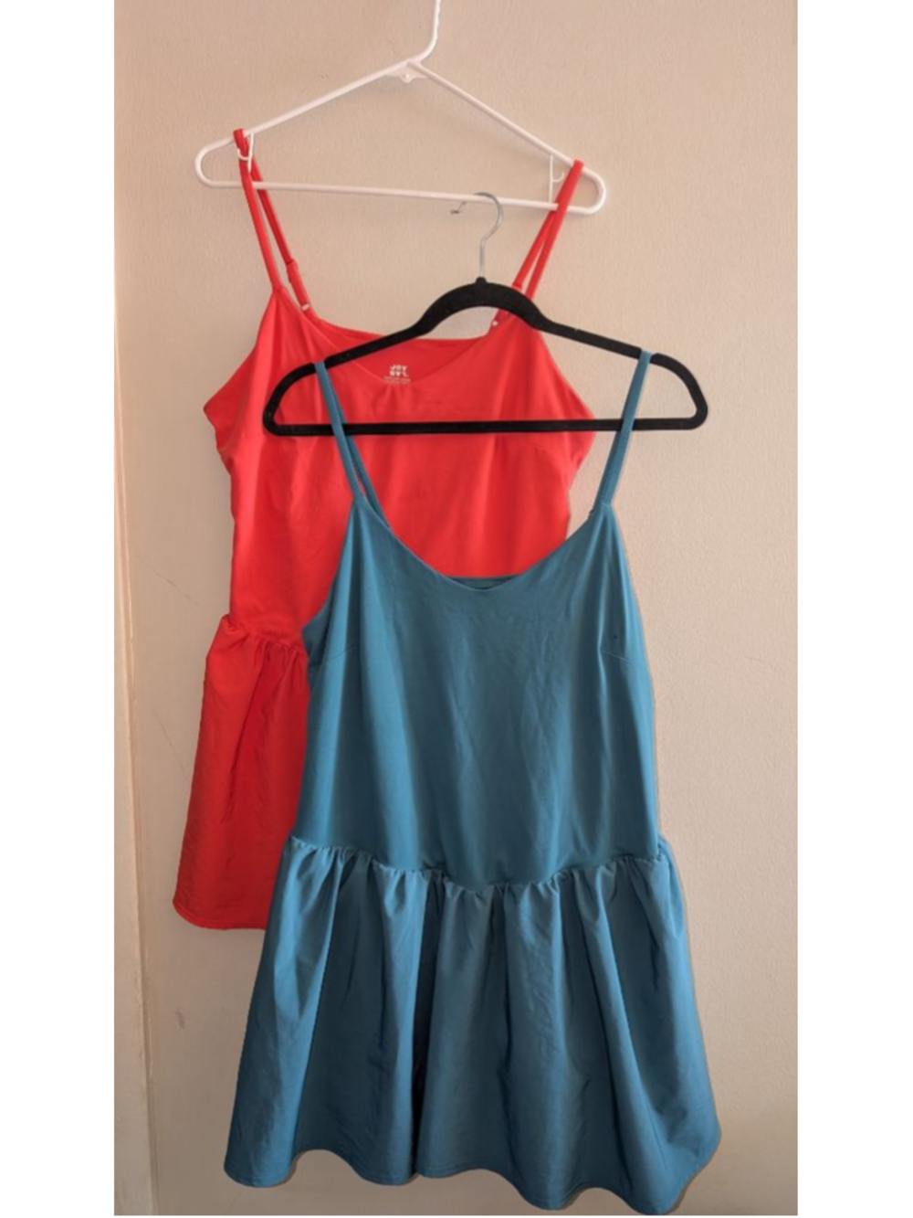 JOY LAB 2 pack Mini Dress Swim Skort XL Red Teal, women's